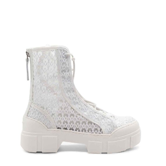 Roccia white monogram combat boots