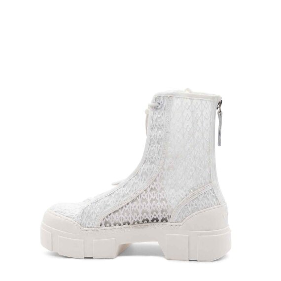 Roccia white monogram combat boots