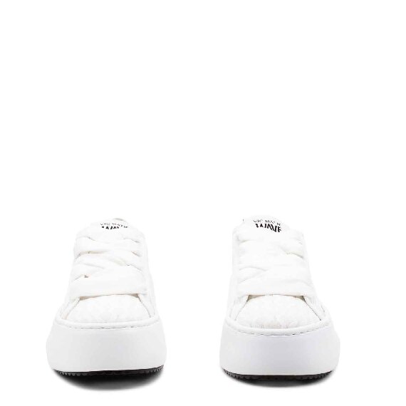 Wave white technical fabric shoes