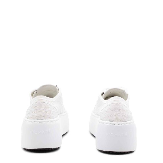 Wave white technical fabric shoes