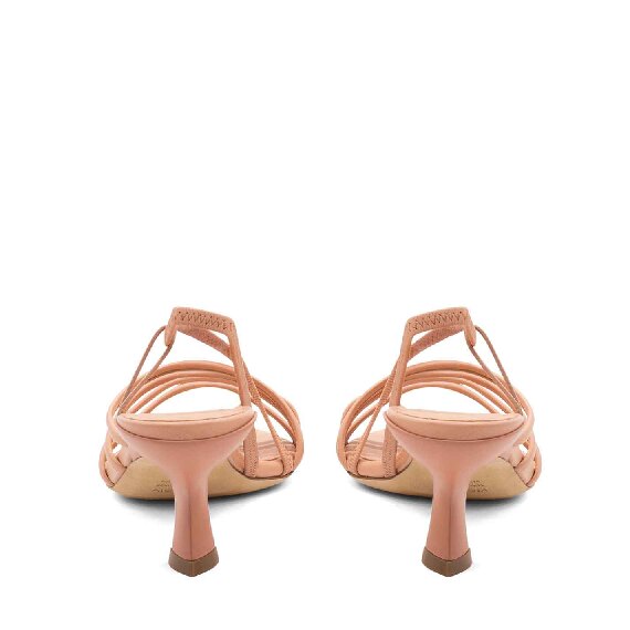 Slash Sandals sandalo asimmetrico in morbida nappa rosa