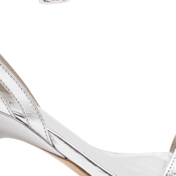 Slash Sandals sandalo listini in nappa laminata argento