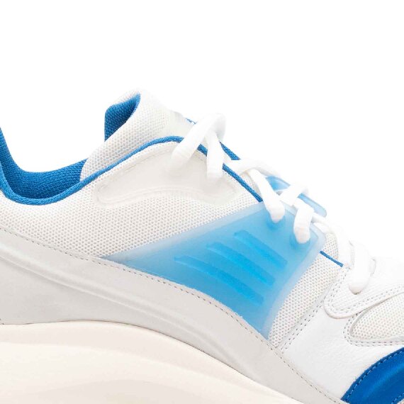 White/sky-blue M2m running shoes