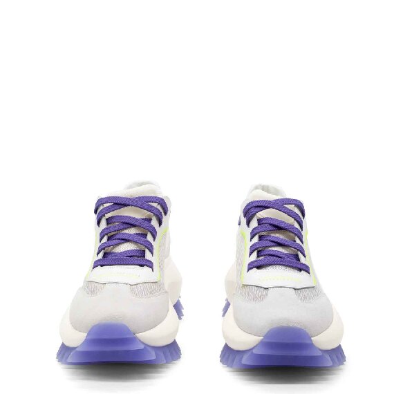 White/purple m2m lace-ups