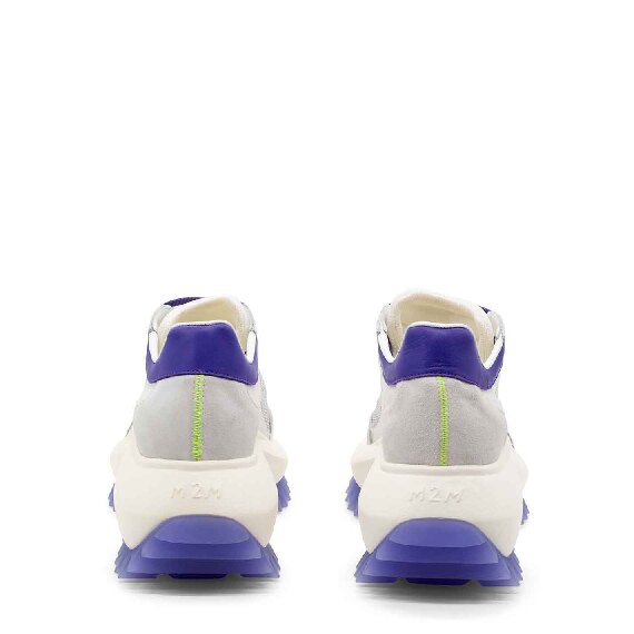M2m scarpa allacciata bianca/viola