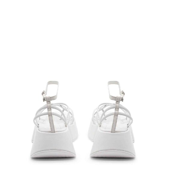 Mini Yoko cage sandals in white nappa
