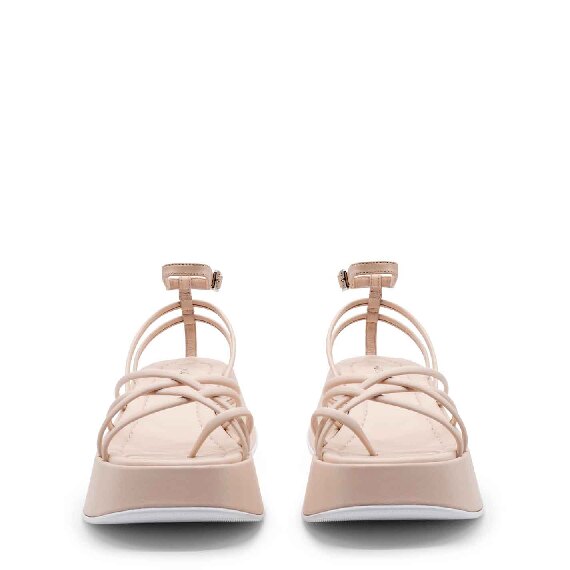 Mini Yoko cage sandals in light pink nappa