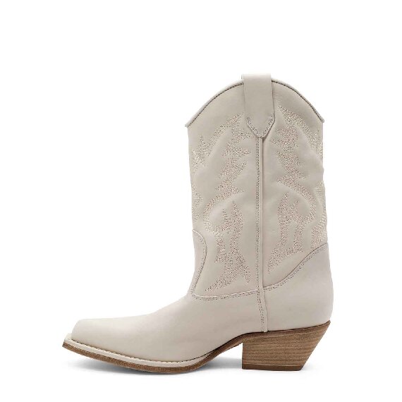 Westy high boots in ice-white calfskin