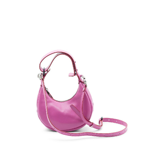 Glenda small<br />Borsa spicchio fucsia