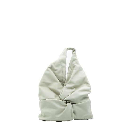 Elisa <br /> Cream Bucket Bag with Knot