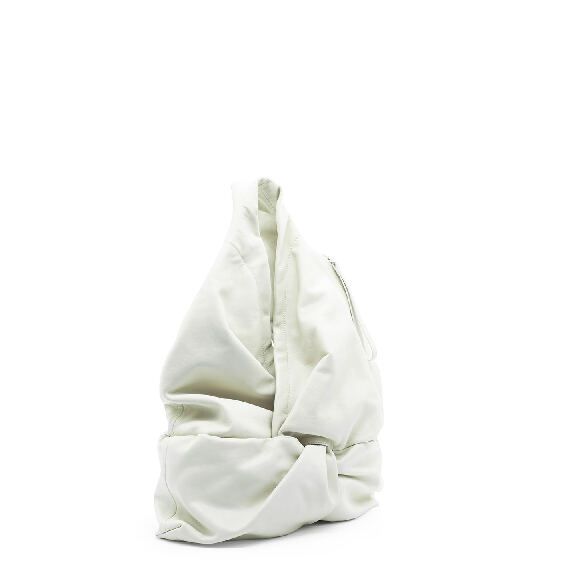 Elisa <br /> Cream Bucket Bag with Knot