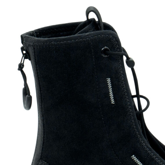 Roccia Black Split Calfskin Combat Boots