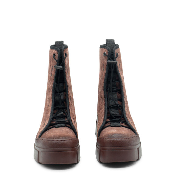 Roccia Sienna Split Calfskin Combat Boots