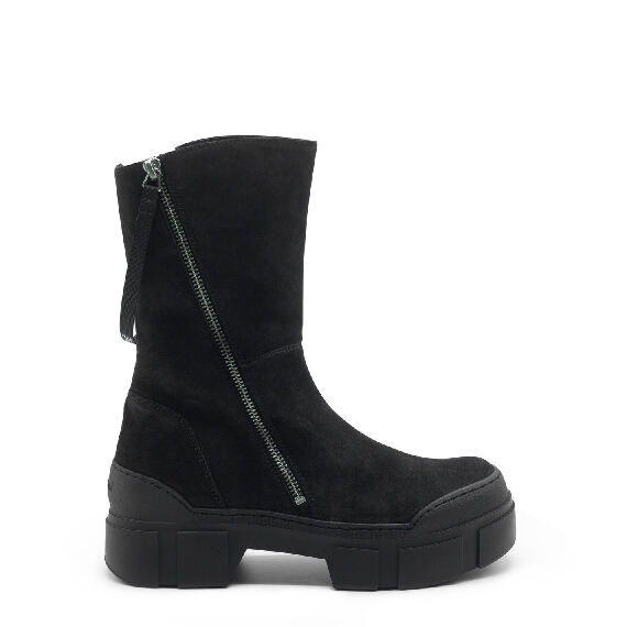 Roccia Black Split Calfskin Low Boots 