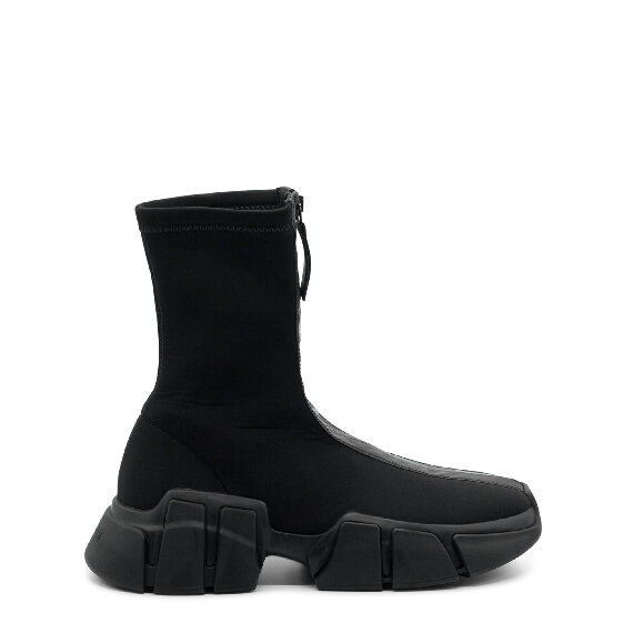 Mano Black Zipped Half Boots