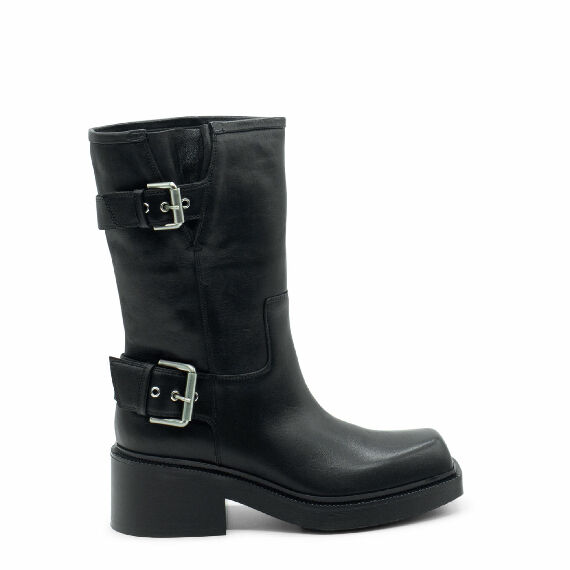 Fray Black Biker Boots