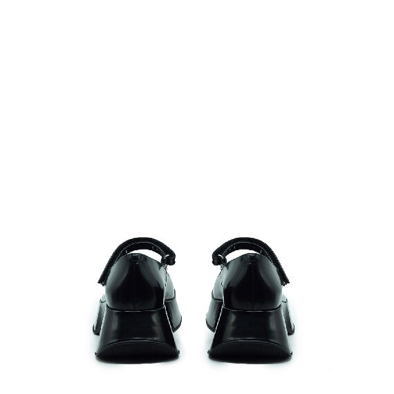 Mini Yoko Black Brushed Calfskin Mary Jane Shoes