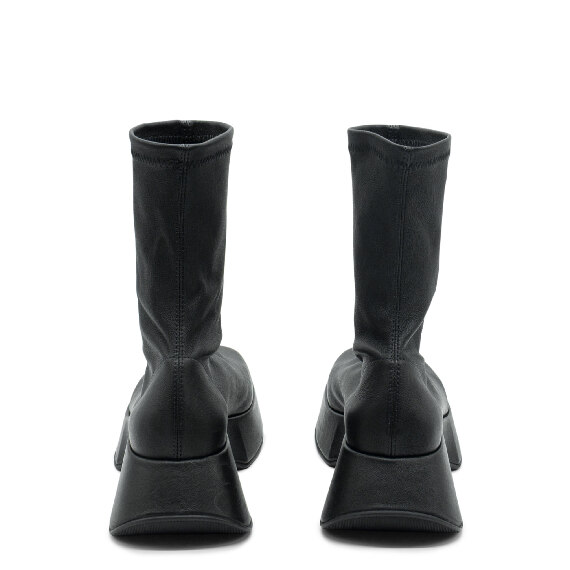 Mini Yoko Black Soft Stretch Nappa Leather Half Boots