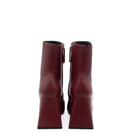 Ming Minimal Dark Red Half Boots