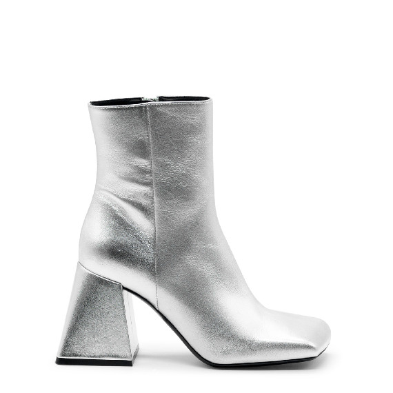 Ming Minimal Silver Half Boots