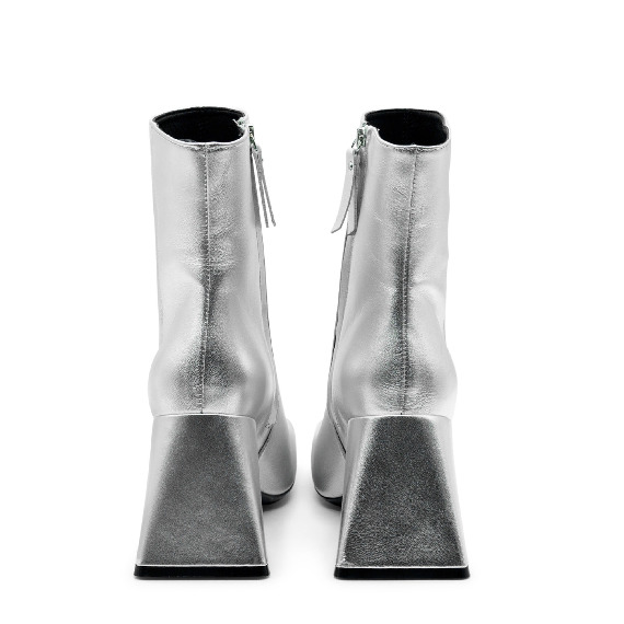 Ming Minimal Silver Half Boots