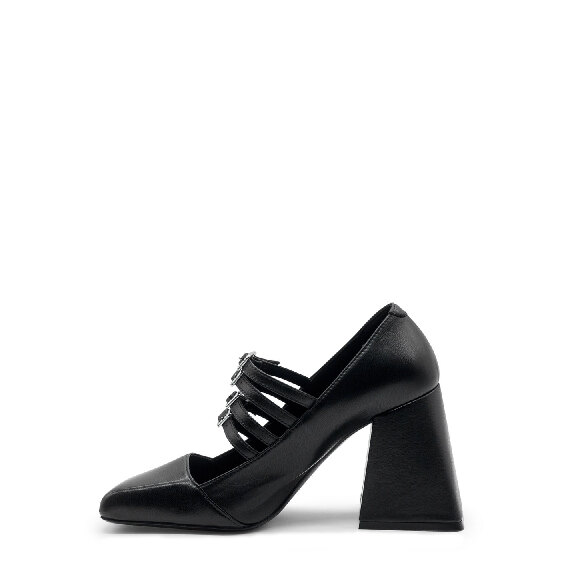 Ming Black Shiny Nappa Leather Pumps 