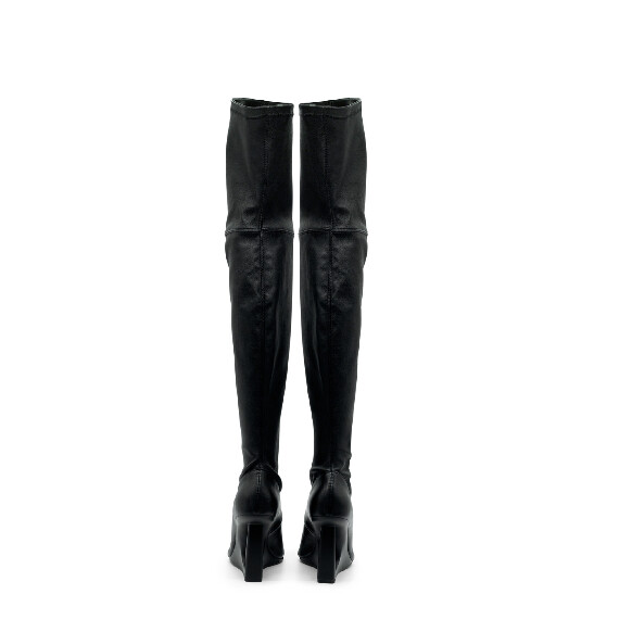 "D" Black Over-The-Knee Boots