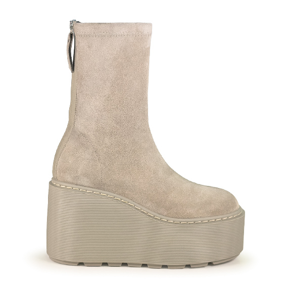 F20 Zeppa Stripy_ Stivaletto zip panna