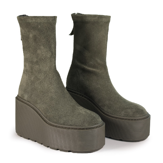 F20 Zeppa Stripy_ Zip ankle boots military green