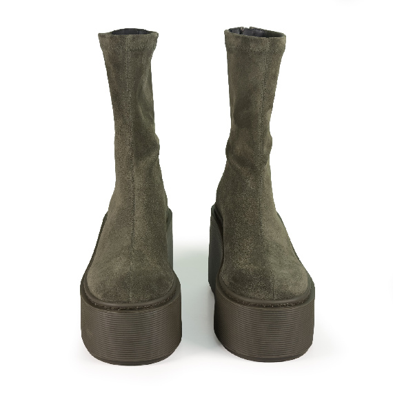 F20 Zeppa Stripy_ Zip ankle boots military green