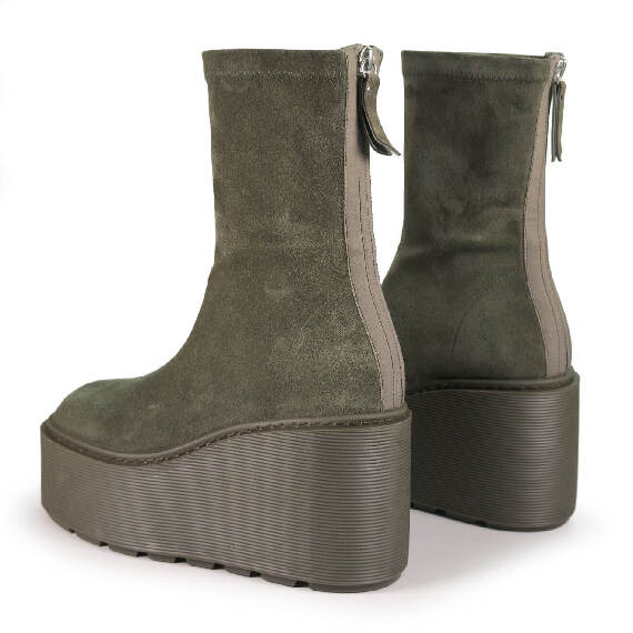 F20 Zeppa Stripy_ Zip ankle boots military green