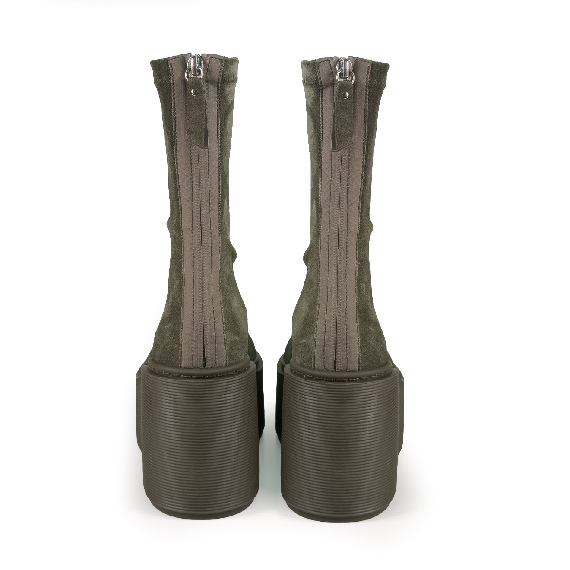 F20 Zeppa Stripy_ Zip ankle boots military green