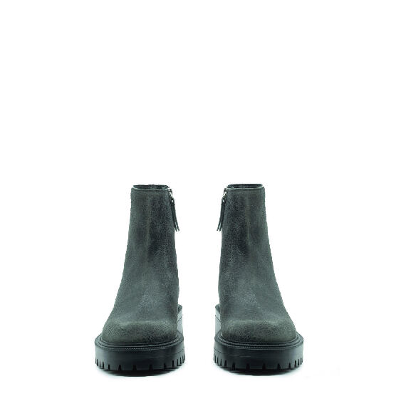 Car Grey Biker Boots