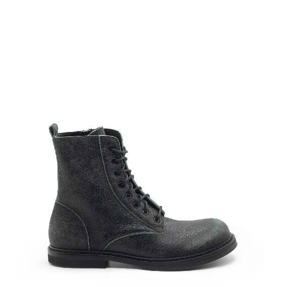 Gentleman Black Lace-Up Half Boots