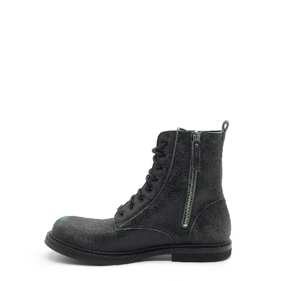 Gentleman Black Lace-Up Half Boots