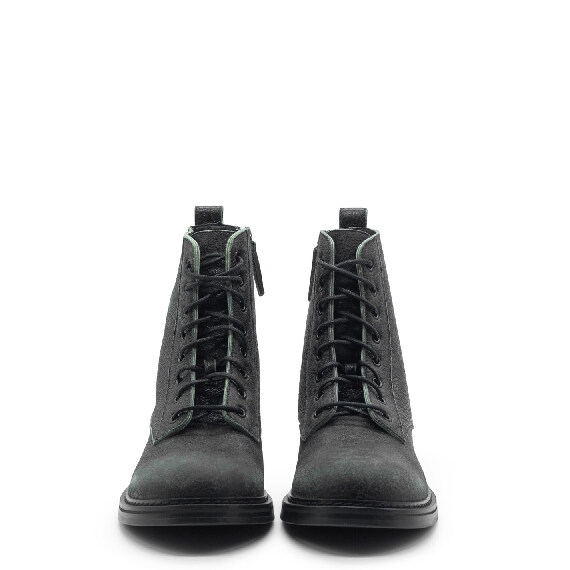 Gentleman Black Lace-Up Half Boots