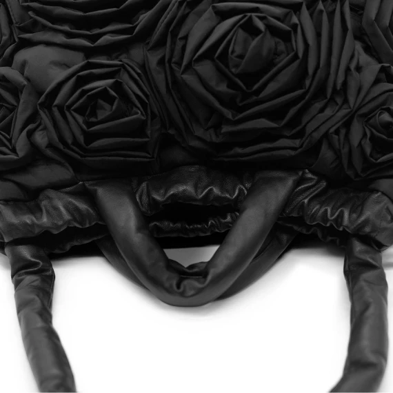Rose Big<br>Sacca  maxi con rose  nera