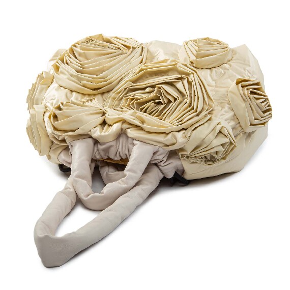 Rose Big<br>Maxi drawstring bag with roses cream