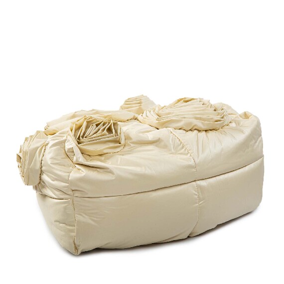 Rose Big<br>Maxi drawstring bag with roses cream