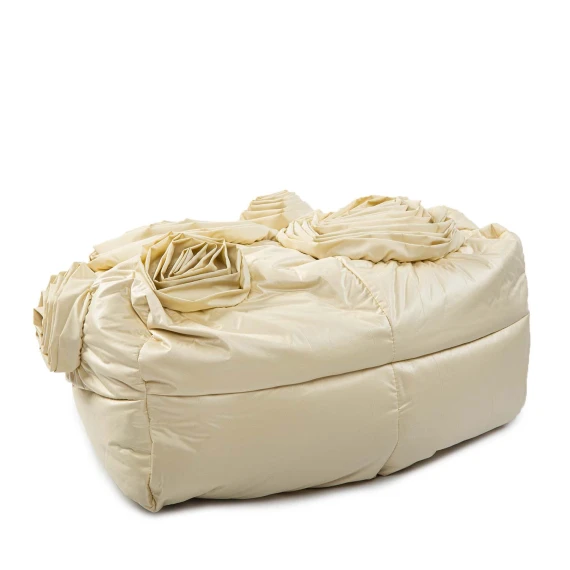 Rose Big<br>Maxi drawstring bag with roses cream