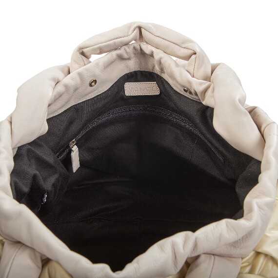 Rose Big<br>Maxi drawstring bag with roses cream