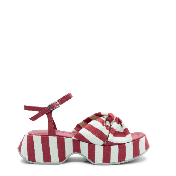 Mini Yoko sandalo marine rosso/bianco