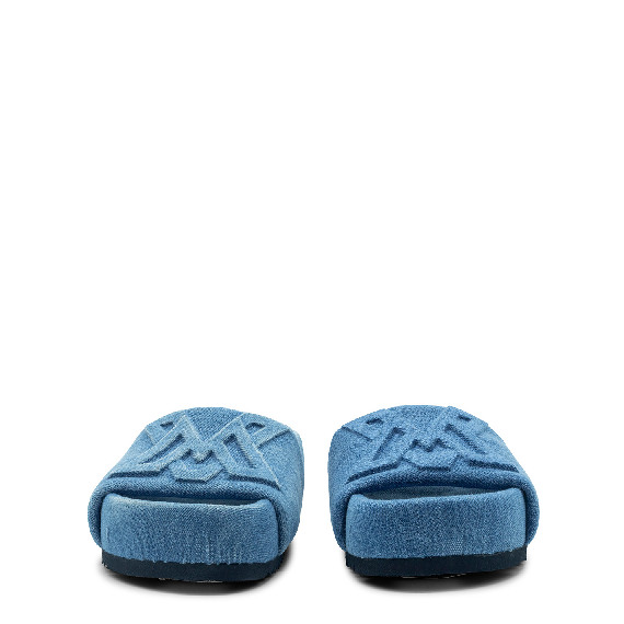 Bubble ciabatta azzurra in denim 