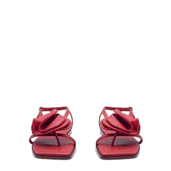 Square open sandalo rose rosso