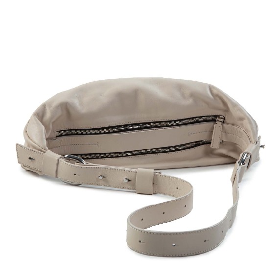 Abigail<br/>Ivory half-moon bag  