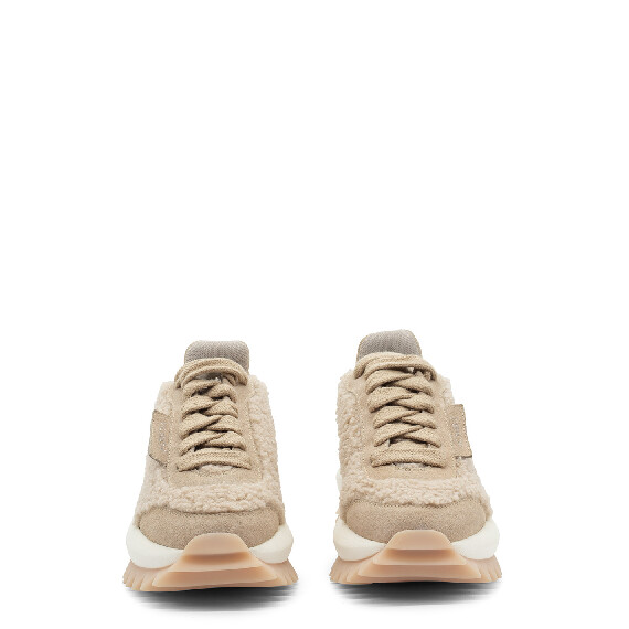 D22 Running – Powder pink faux fur shoe  