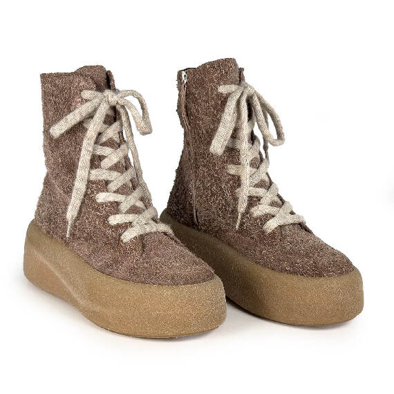 F04 Creepy_ Lace-up ankle boots brown