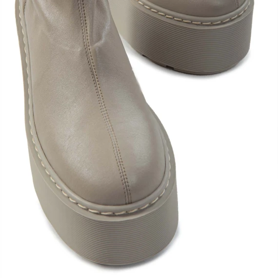 F20 Zeppa Stripy – Ivory ankle boot  