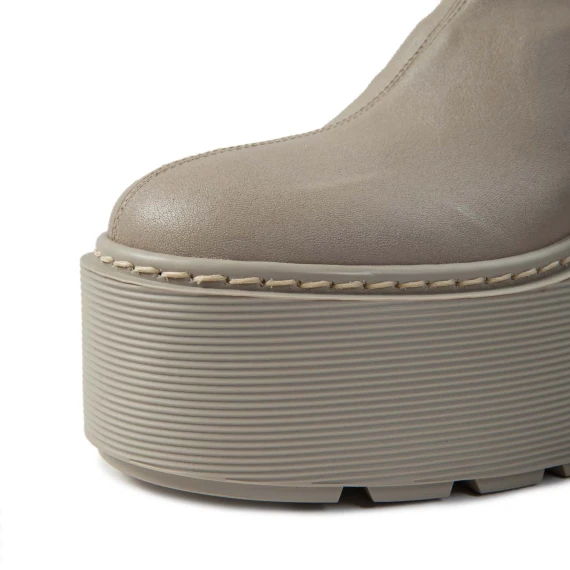 F20 Zeppa Stripy – Ivory ankle boot  