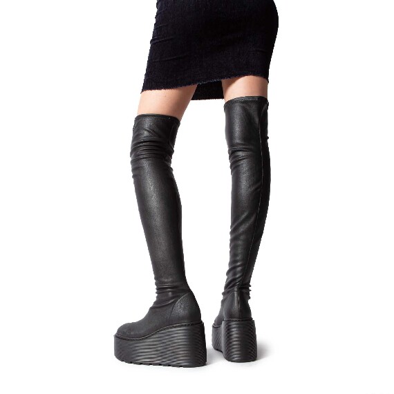 F20 Zeppa Stripy-Stivale Cuissardes nero